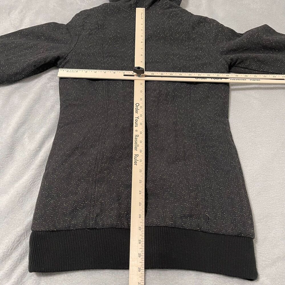 Adidas Respect M.E. Missy Elliott Black Gold Herringbone Toggle Jacket Hooded 38 - Picture 11 of 13